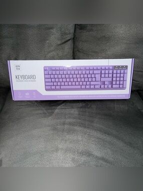 Purple Ergonomic Wired Keyboard